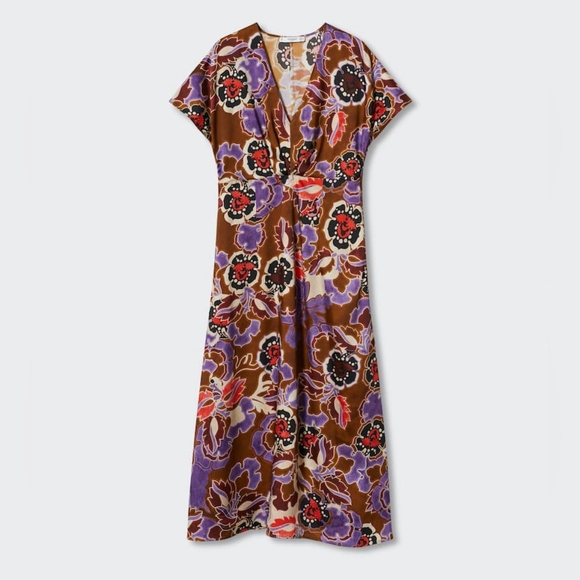 MANGO Floral midi dress - Picture 3 of 5